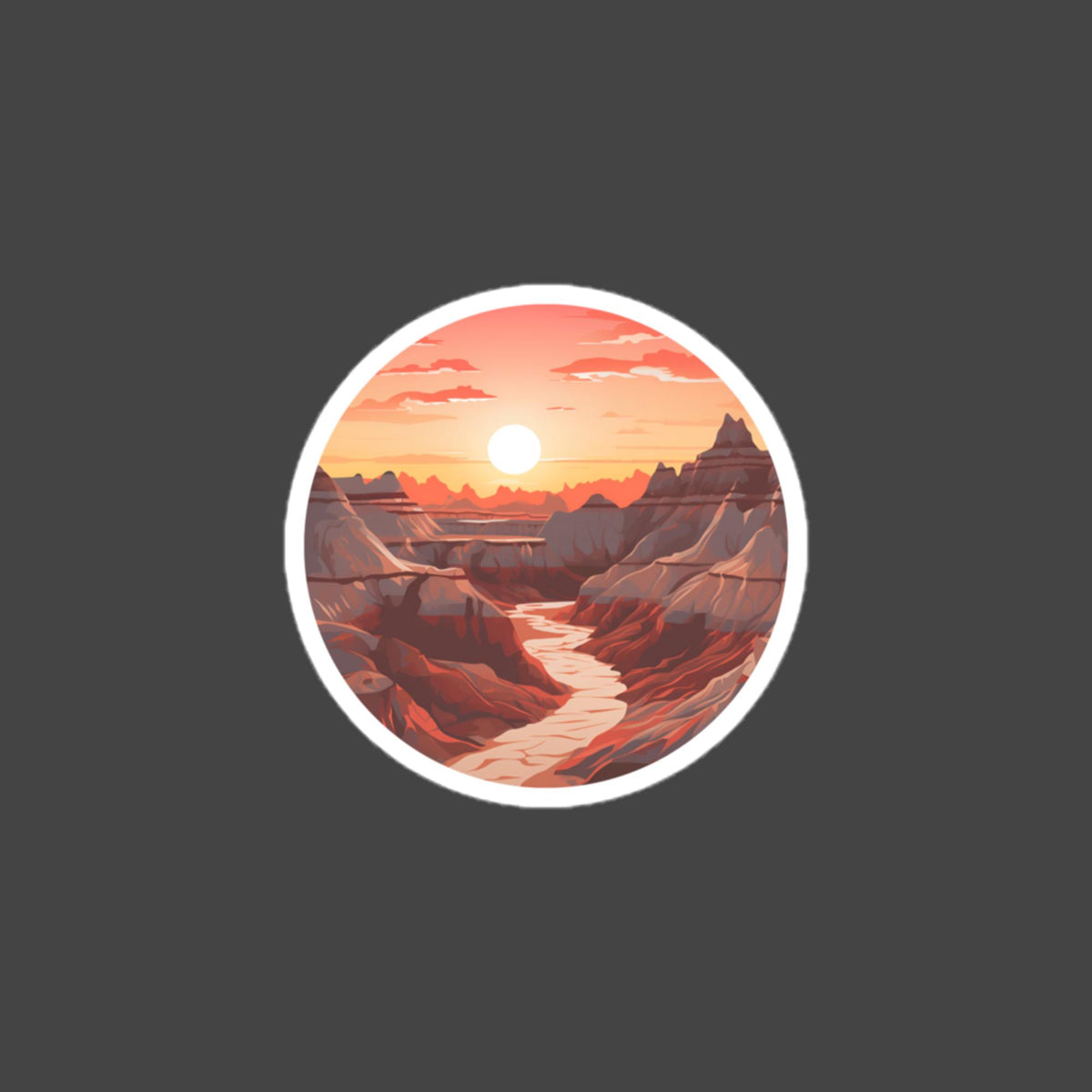 Badlands bubble-free sticker