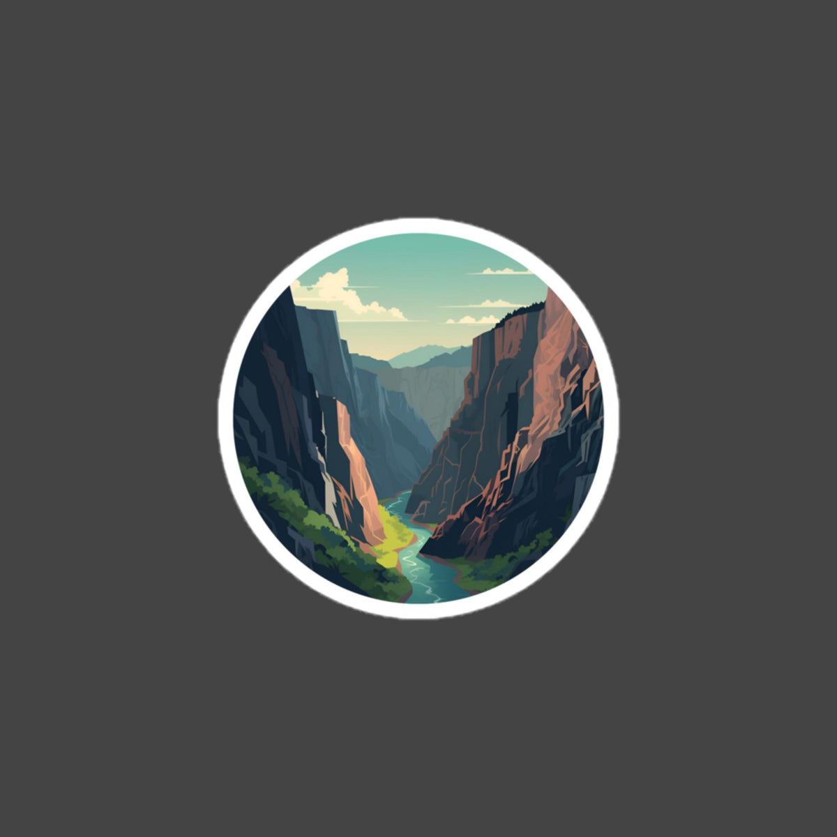 Black Canyon bubble-free sticker