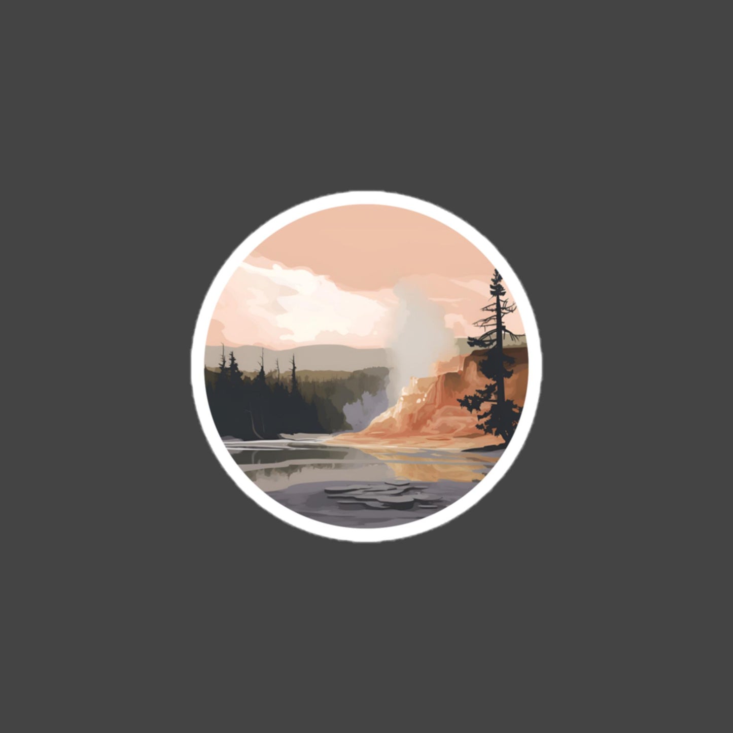 Yellowstone bubble-free sticker