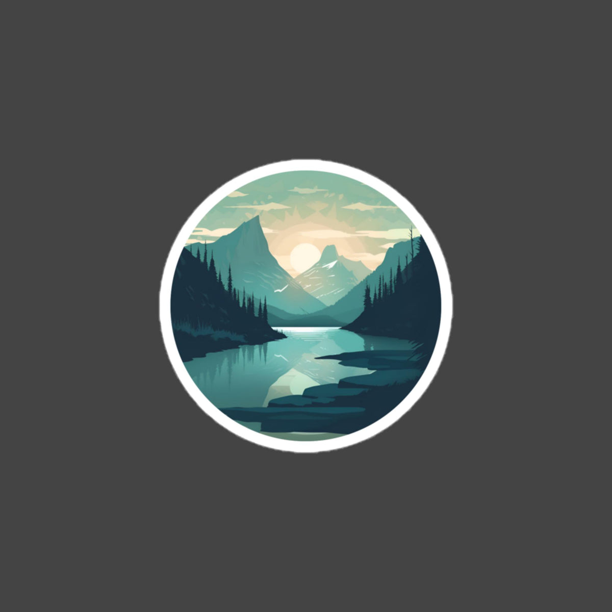 Glacier bubble-free sticker