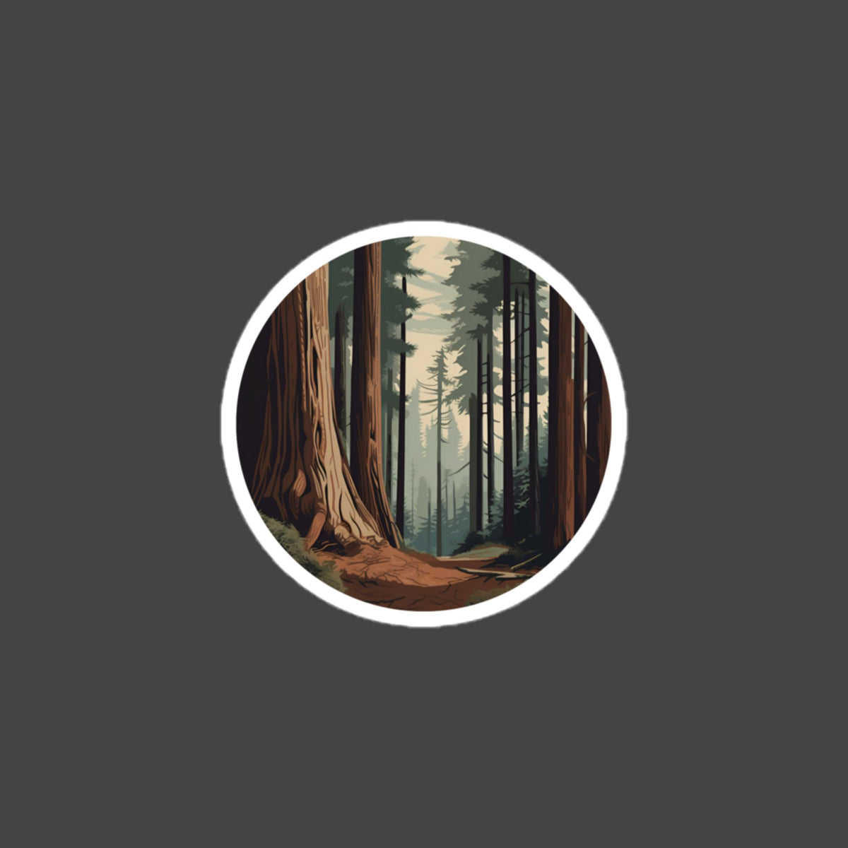 Redwood bubble-free sticker